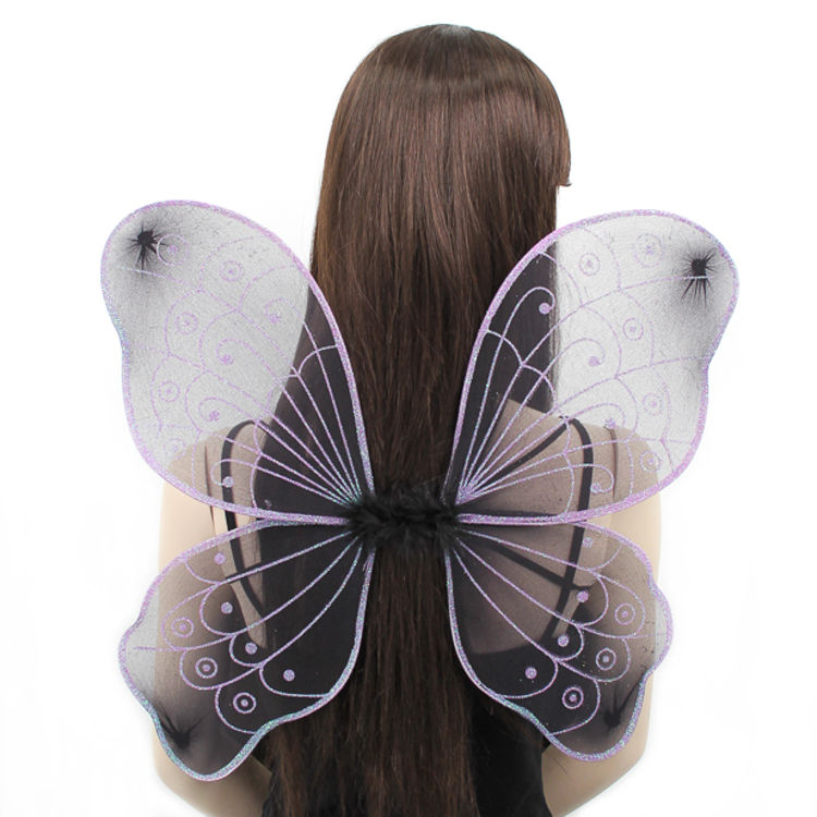 Picture of 8553 BLACK AND PURPLE FAIRY WINGS 49X39CM